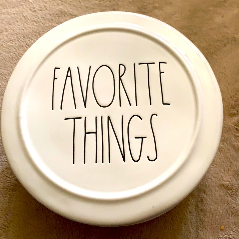 Rae Dunn Favorite things ceramic storage box
